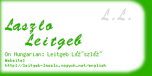 laszlo leitgeb business card